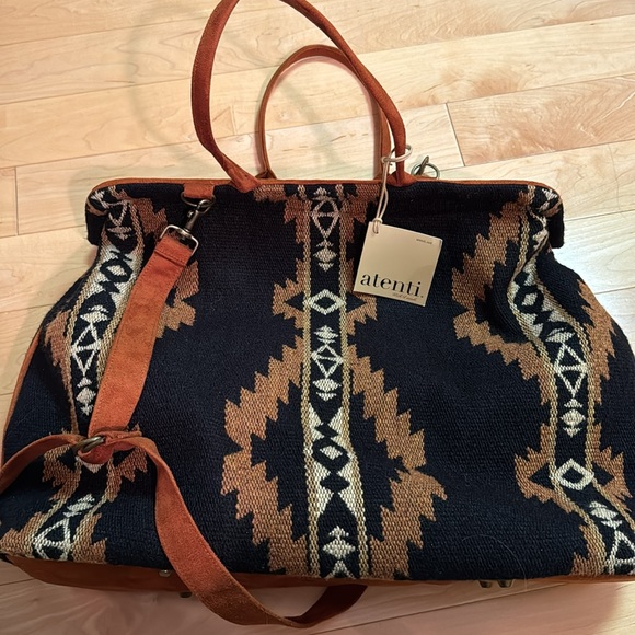 Atenti LARGE Black and Brown Travel Bag with Versatile Design - Picture 3 of 6